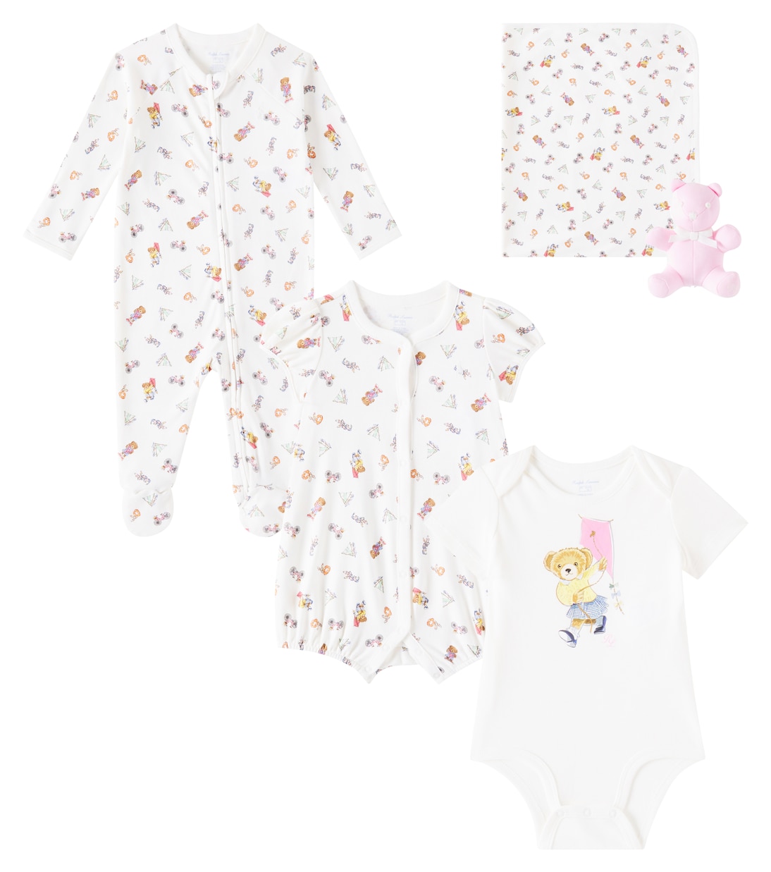 Bebé - set de mono, manta, peluche y 2 bodies | Polo Ralph Lauren Kids
