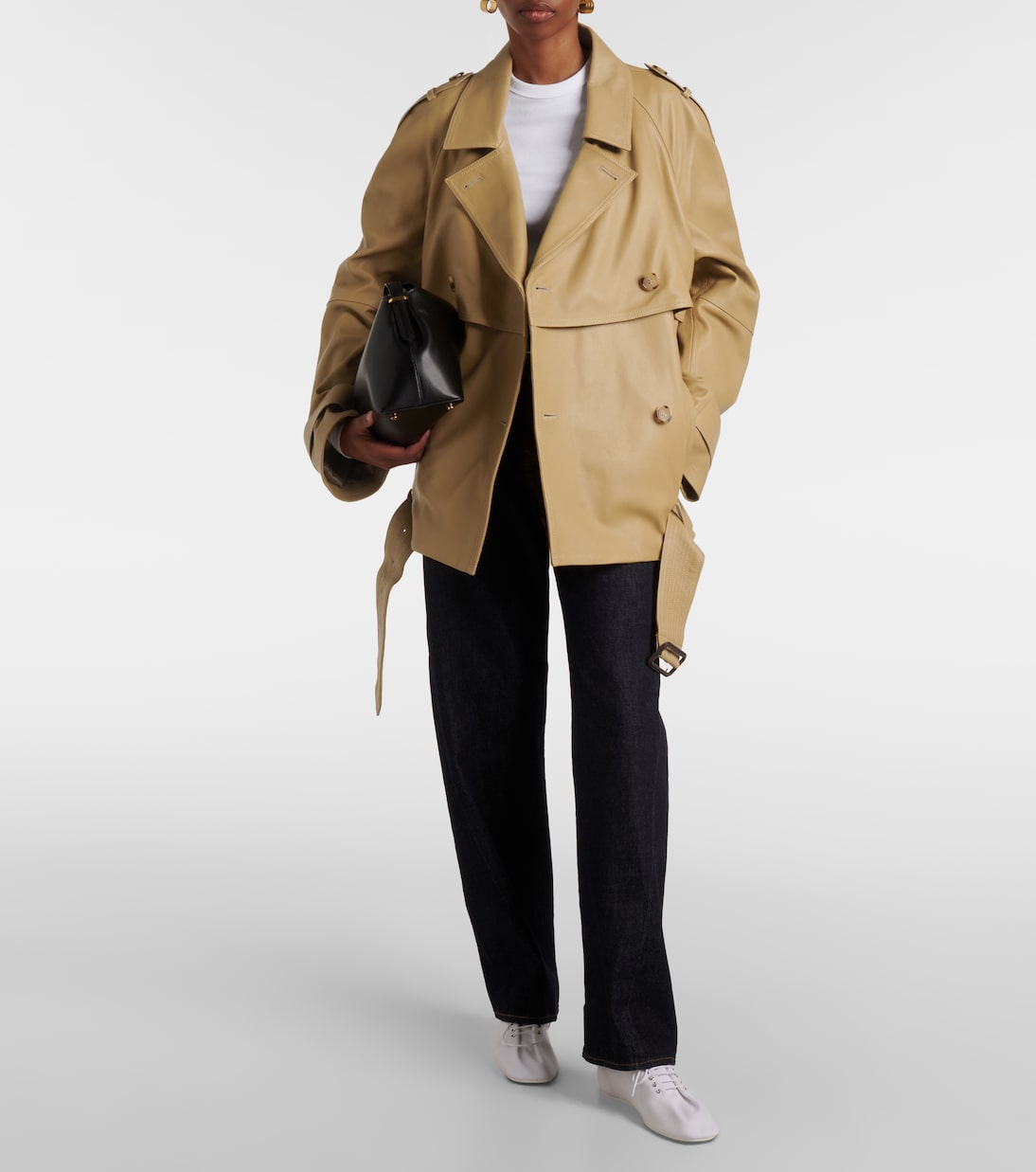 Giacca in pelle oversize | Toteme
