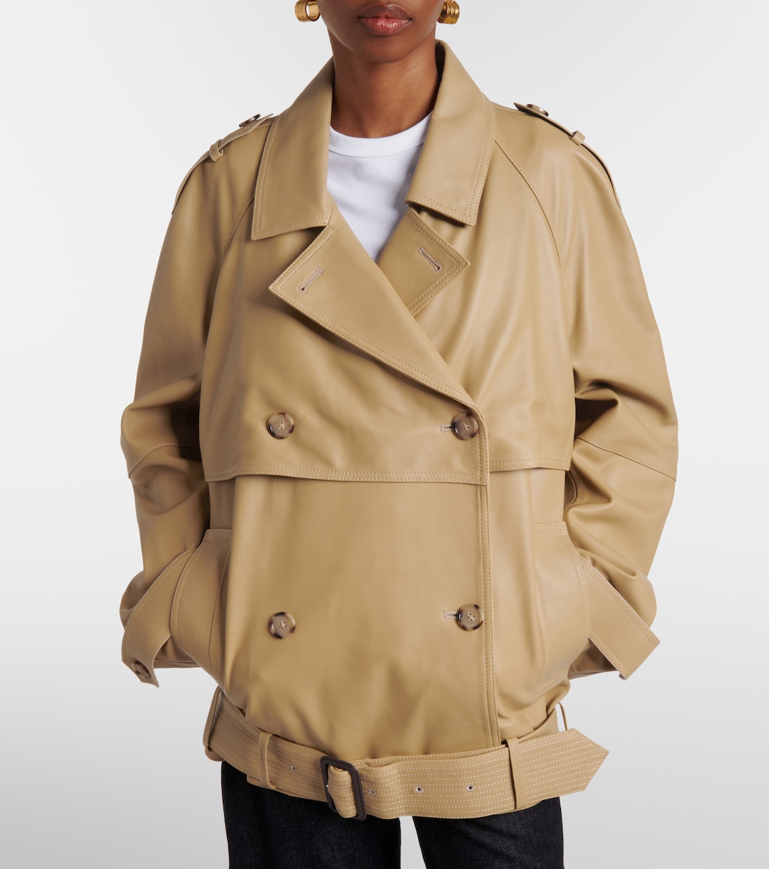 Giacca in pelle oversize | Toteme