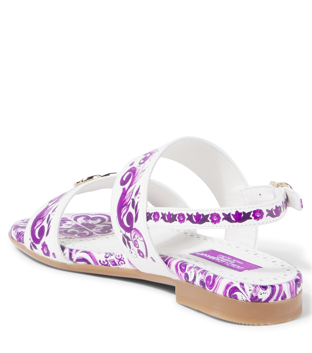 Sandales DG Majolica en cuir | Dolce&Gabbana Kids