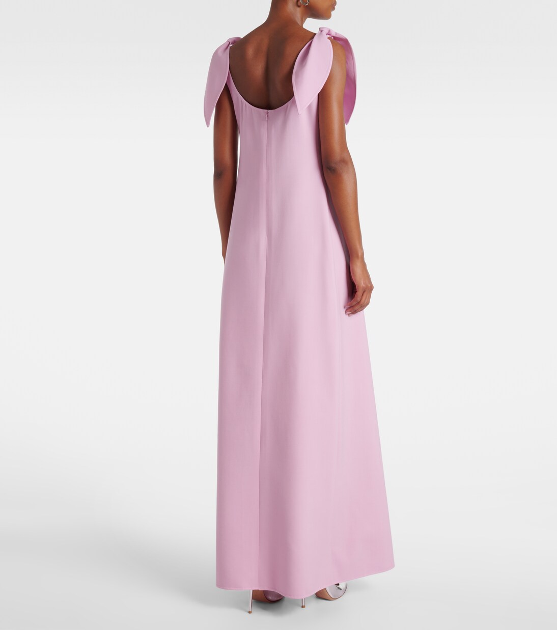 Bow-detail wool-blend maxi dress | Oscar de la Renta