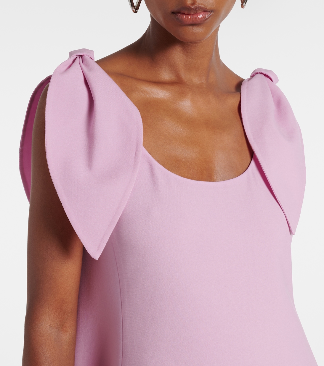 Bow-detail wool-blend maxi dress | Oscar de la Renta