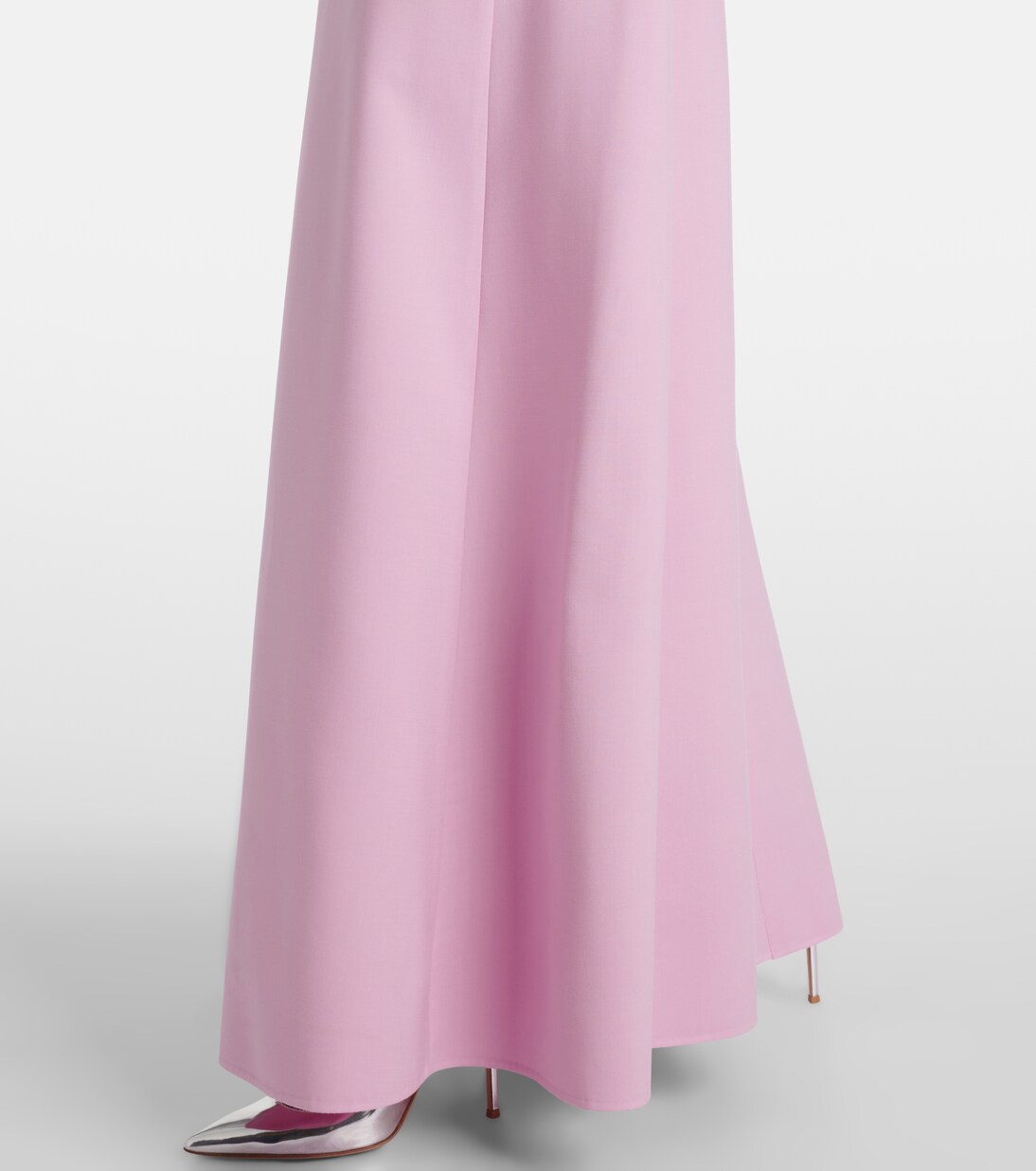 Bow-detail wool-blend maxi dress | Oscar de la Renta