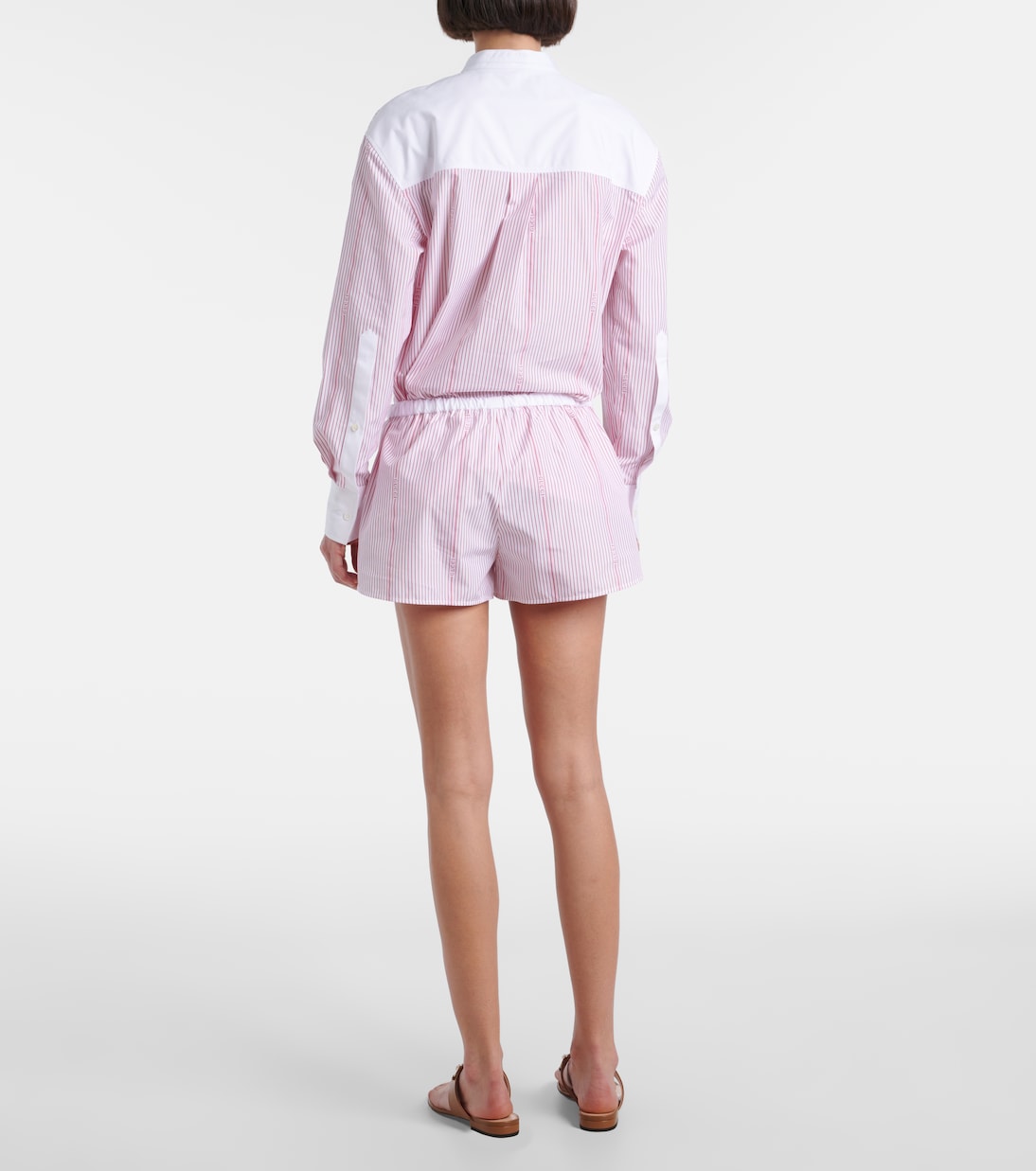 Striped cotton fil coupé shorts | Gucci