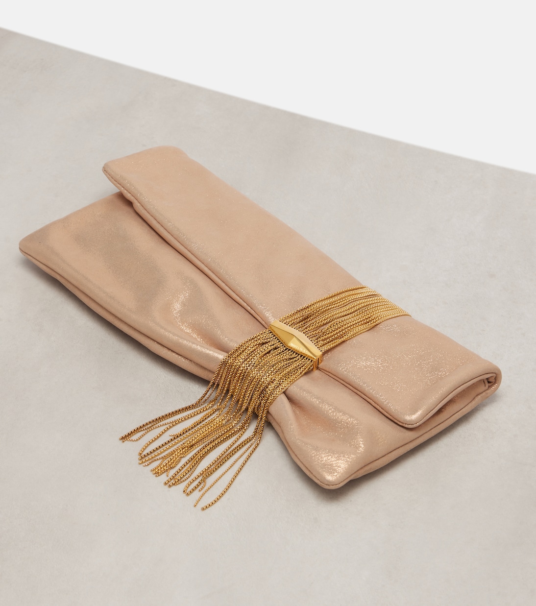 Verzierte Clutch Zandra Small aus Veloursleder | Jimmy Choo
