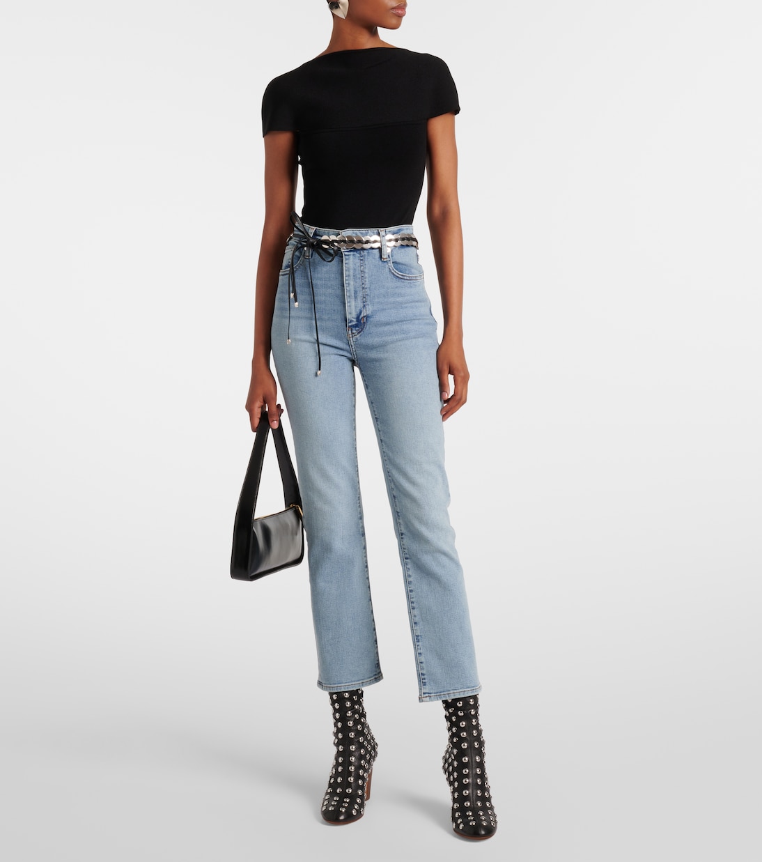 Jeans regular Pencil Crop a vita alta | Frame