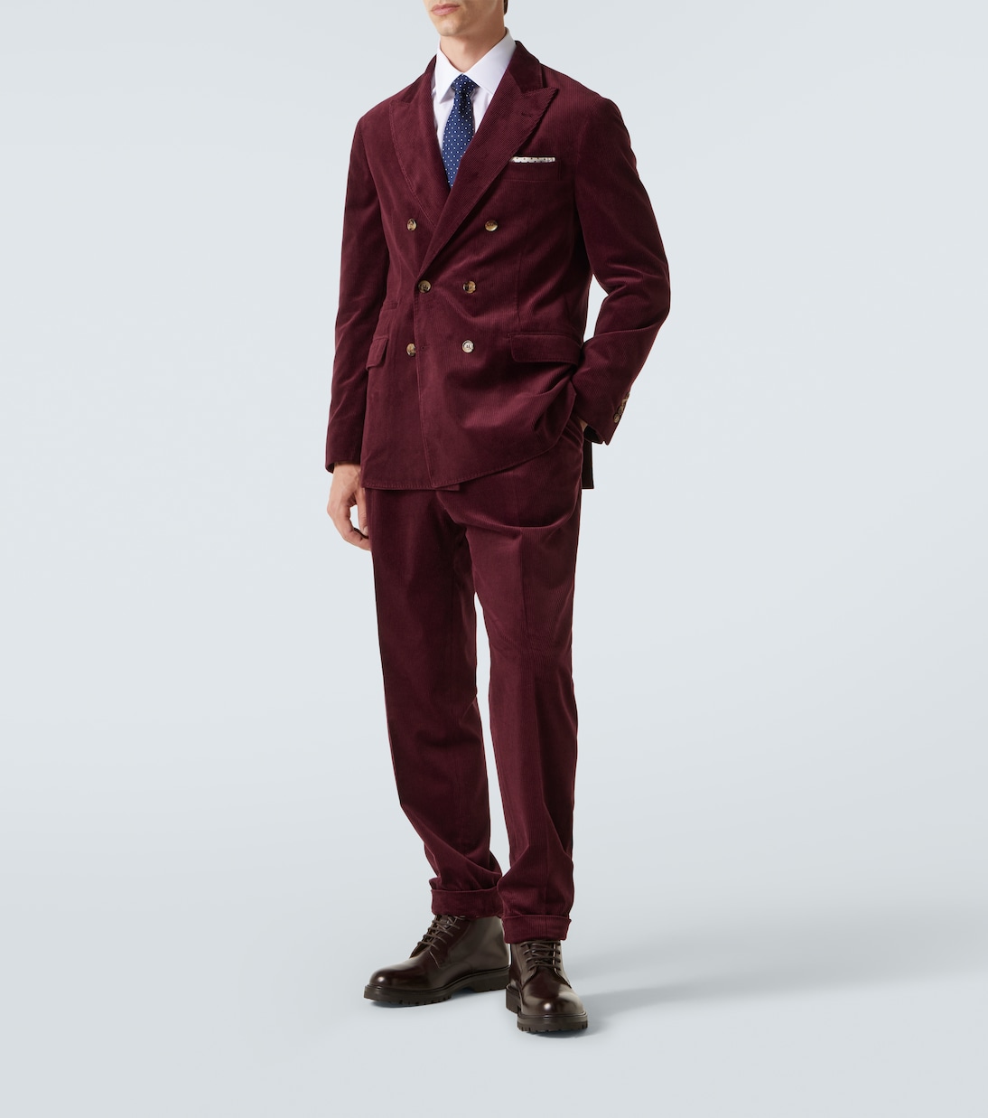 Traje de pana de algodón y cachemir | Brunello Cucinelli