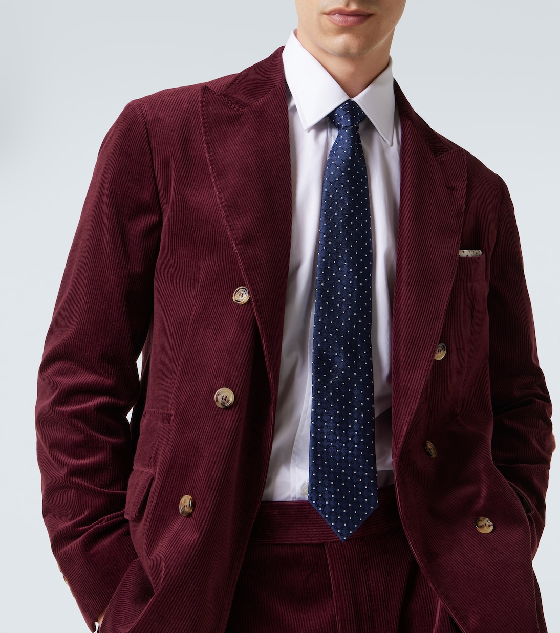 Traje de pana de algodón y cachemir | Brunello Cucinelli