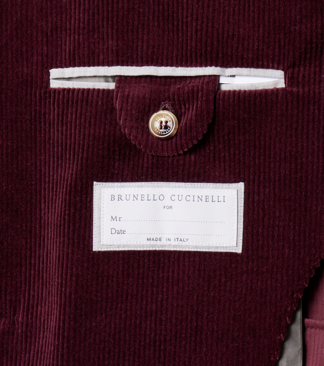 Traje de pana de algodón y cachemir | Brunello Cucinelli