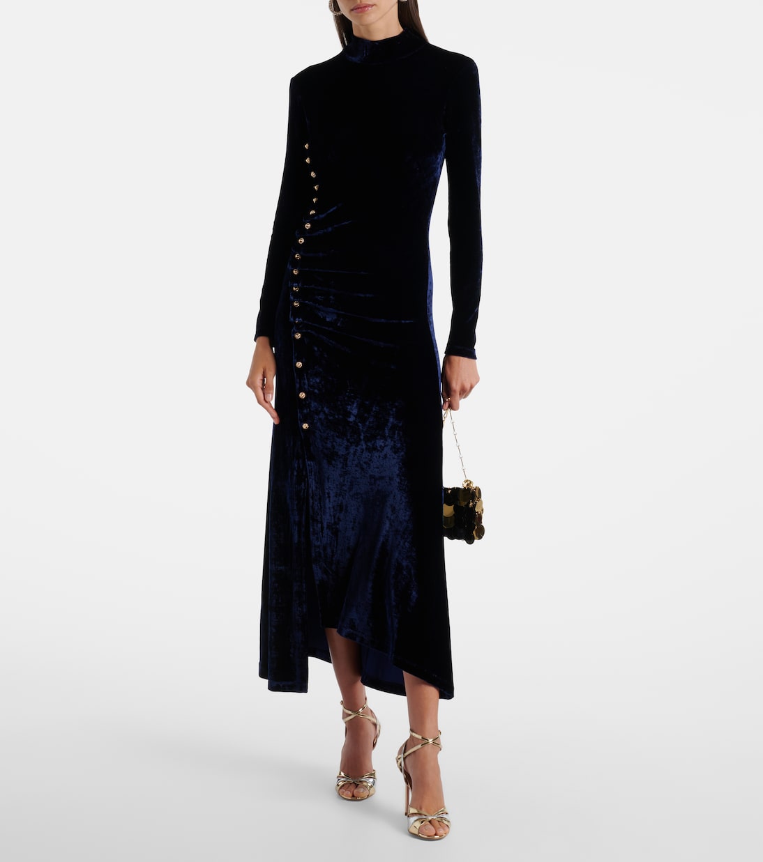 Midikleid aus Samt | Rabanne