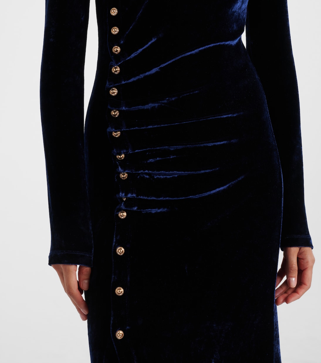 Midikleid aus Samt | Rabanne