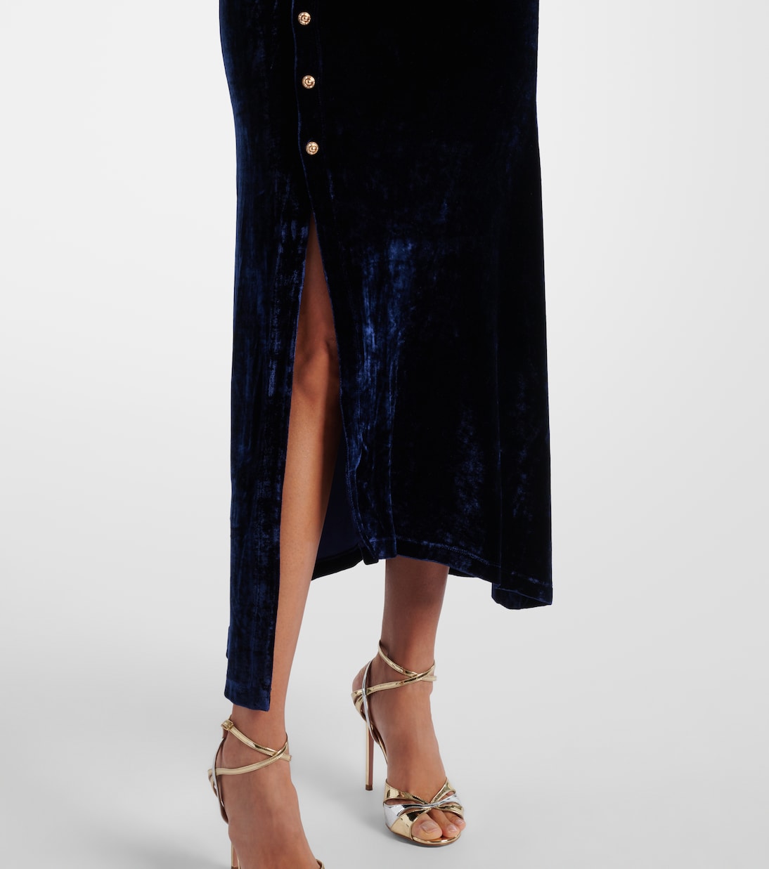 Midikleid aus Samt | Rabanne