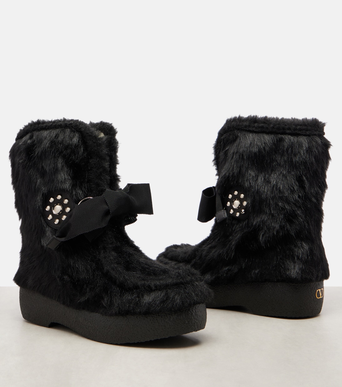 Ankle Boots Snowish aus Faux Shearling | Valentino Garavani