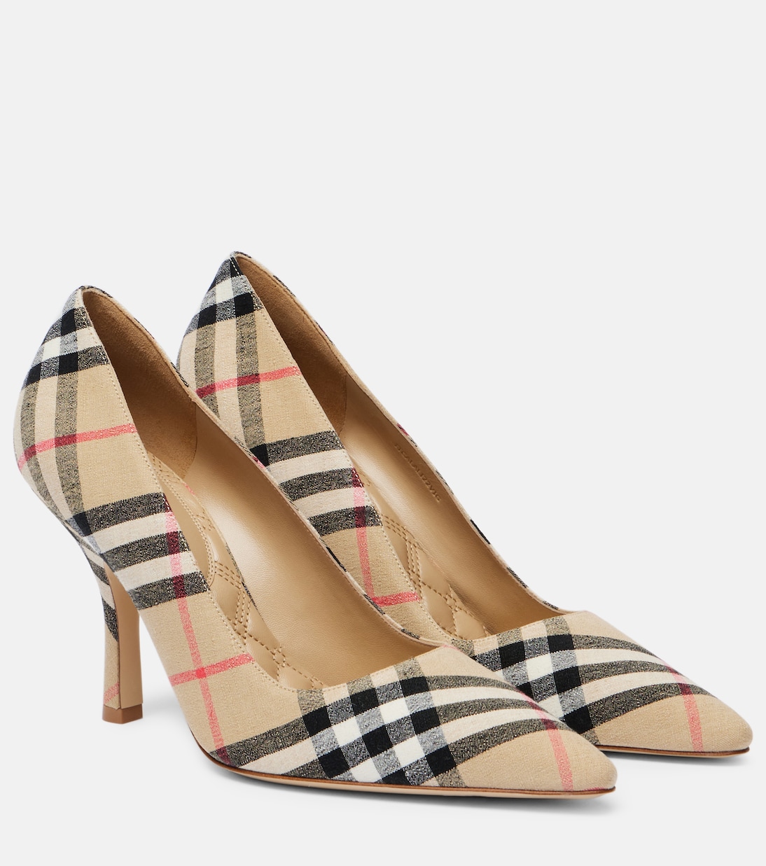 Dame 90 Burberry Check canvas pumps | Burberry