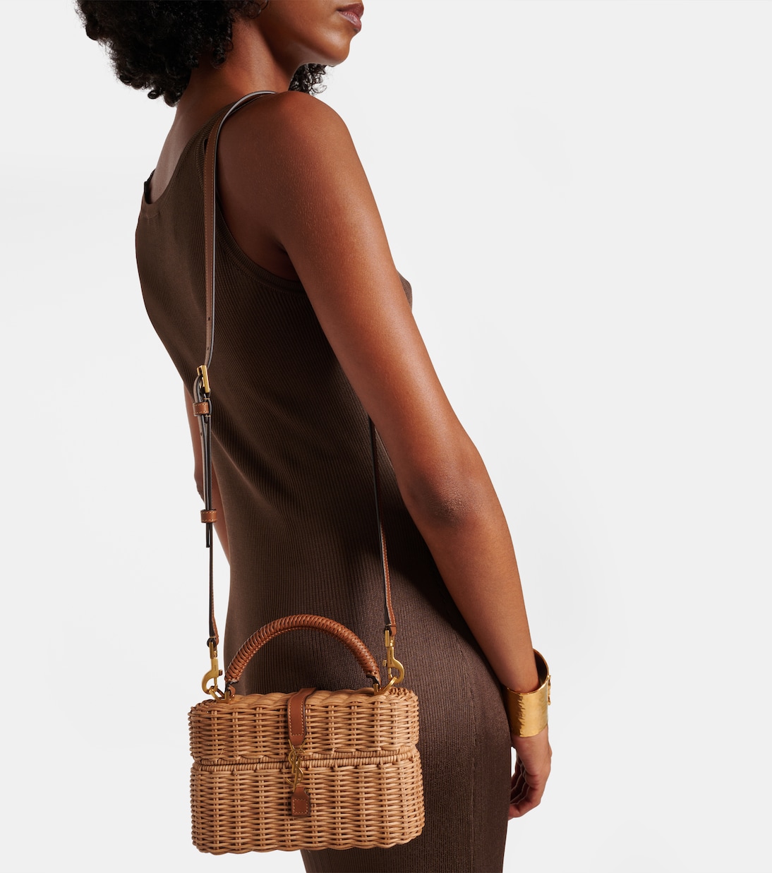 Schultertasche Gaby mit Leder | Saint Laurent