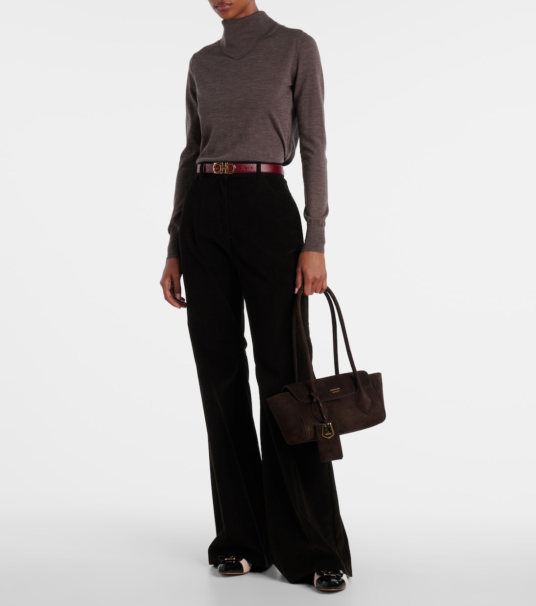 Firenze Small suede tote bag | Ferragamo