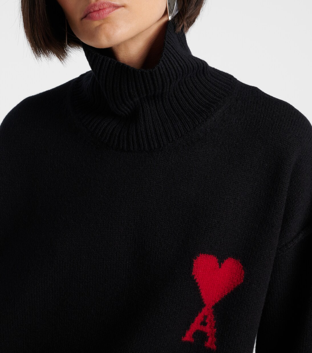 Ami de Cœur virgin wool turtleneck sweater | Ami Paris