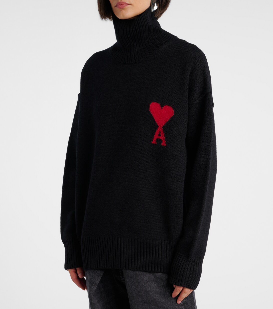 Ami de Cœur virgin wool turtleneck sweater | Ami Paris