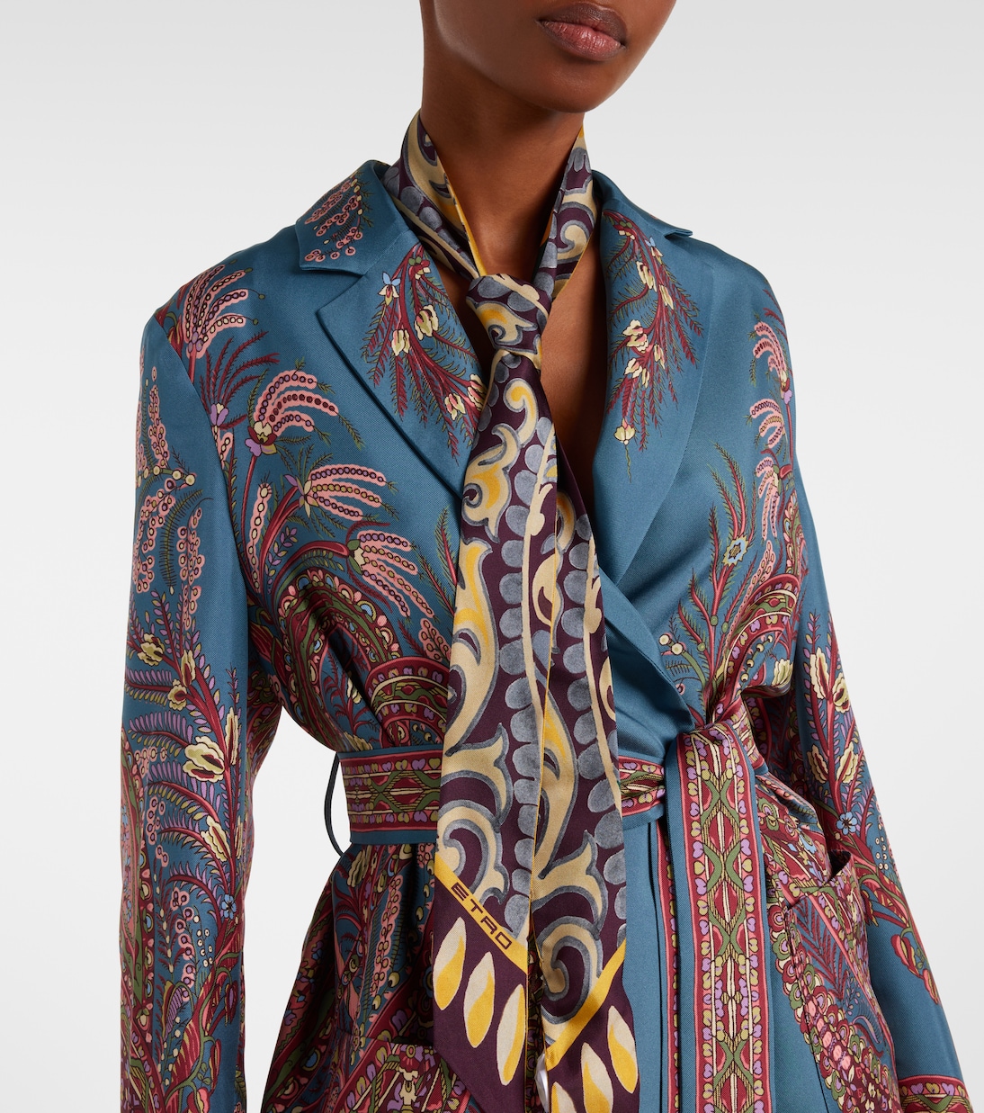 Sciarpa in twill di seta con stampa | Etro