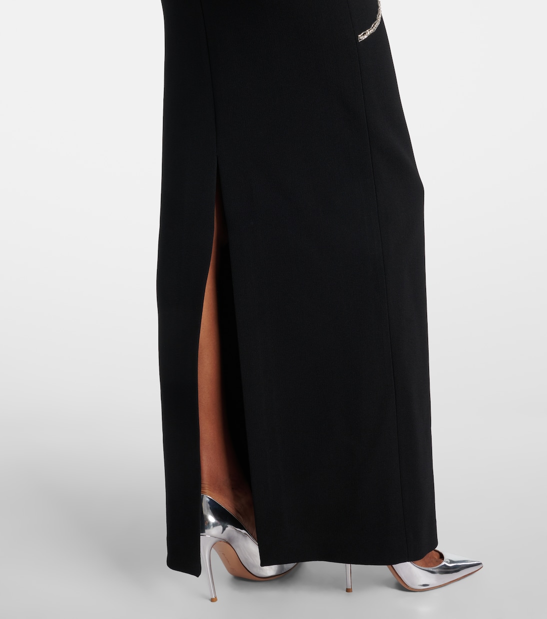 Starlight embellished feather-trimmed gown | Rebecca Vallance