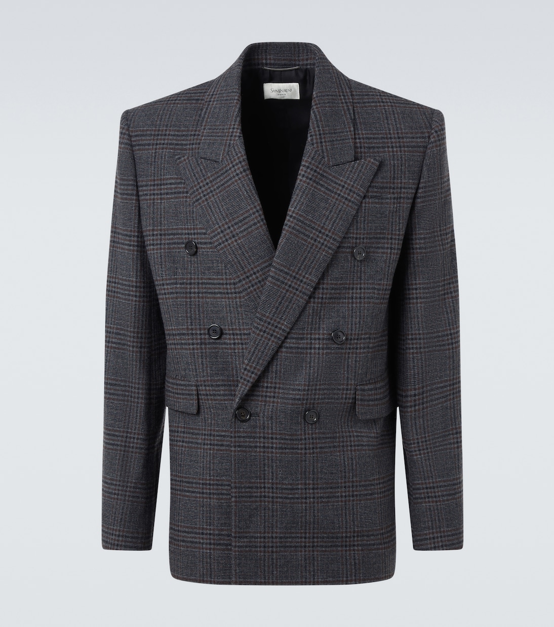 Checked wool and cashmere blazer | Saint Laurent
