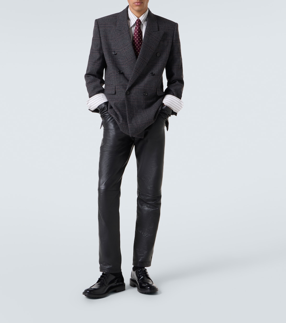 Checked wool and cashmere blazer | Saint Laurent