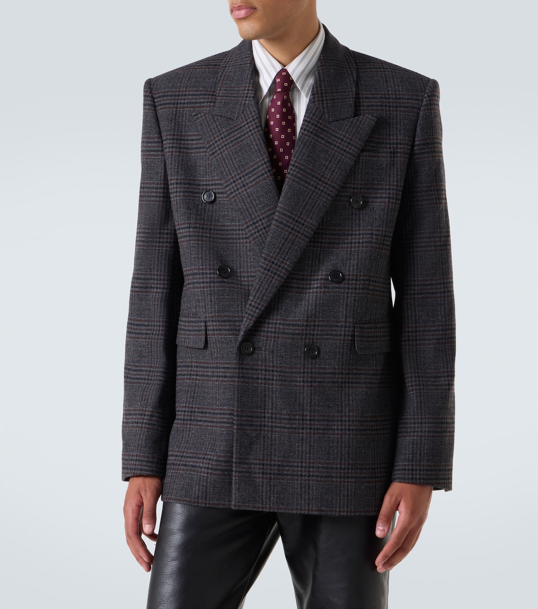Checked wool and cashmere blazer | Saint Laurent