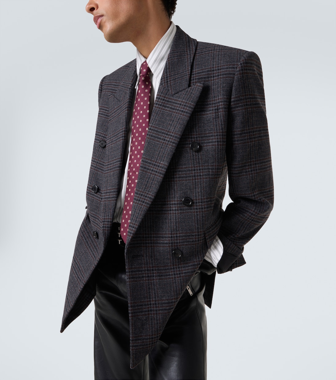Checked wool and cashmere blazer | Saint Laurent