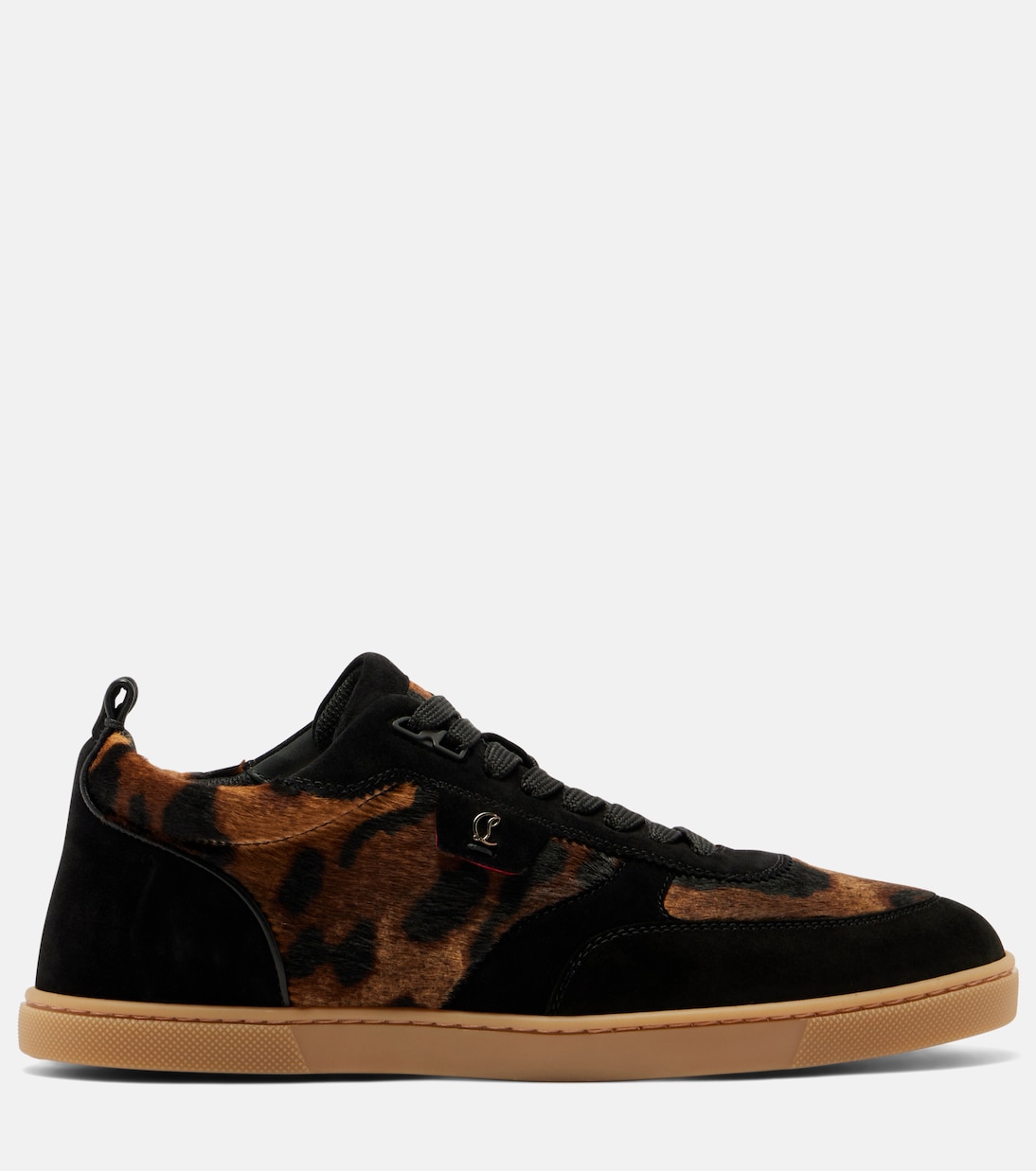 Suede-trimmed calf hair sneakers | Christian Louboutin