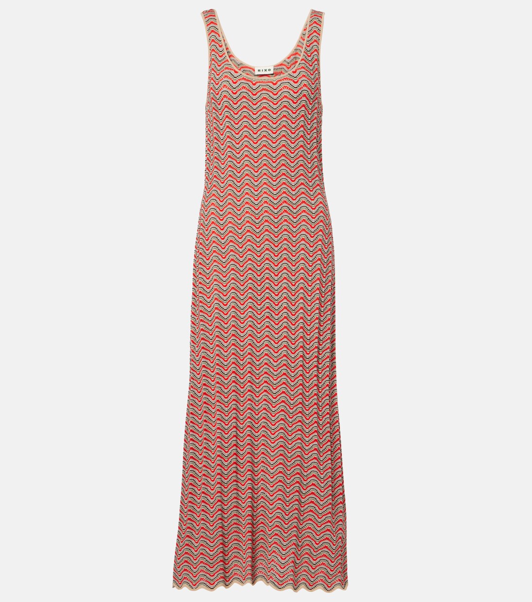 Bondi open-knit cotton maxi dress | Rixo