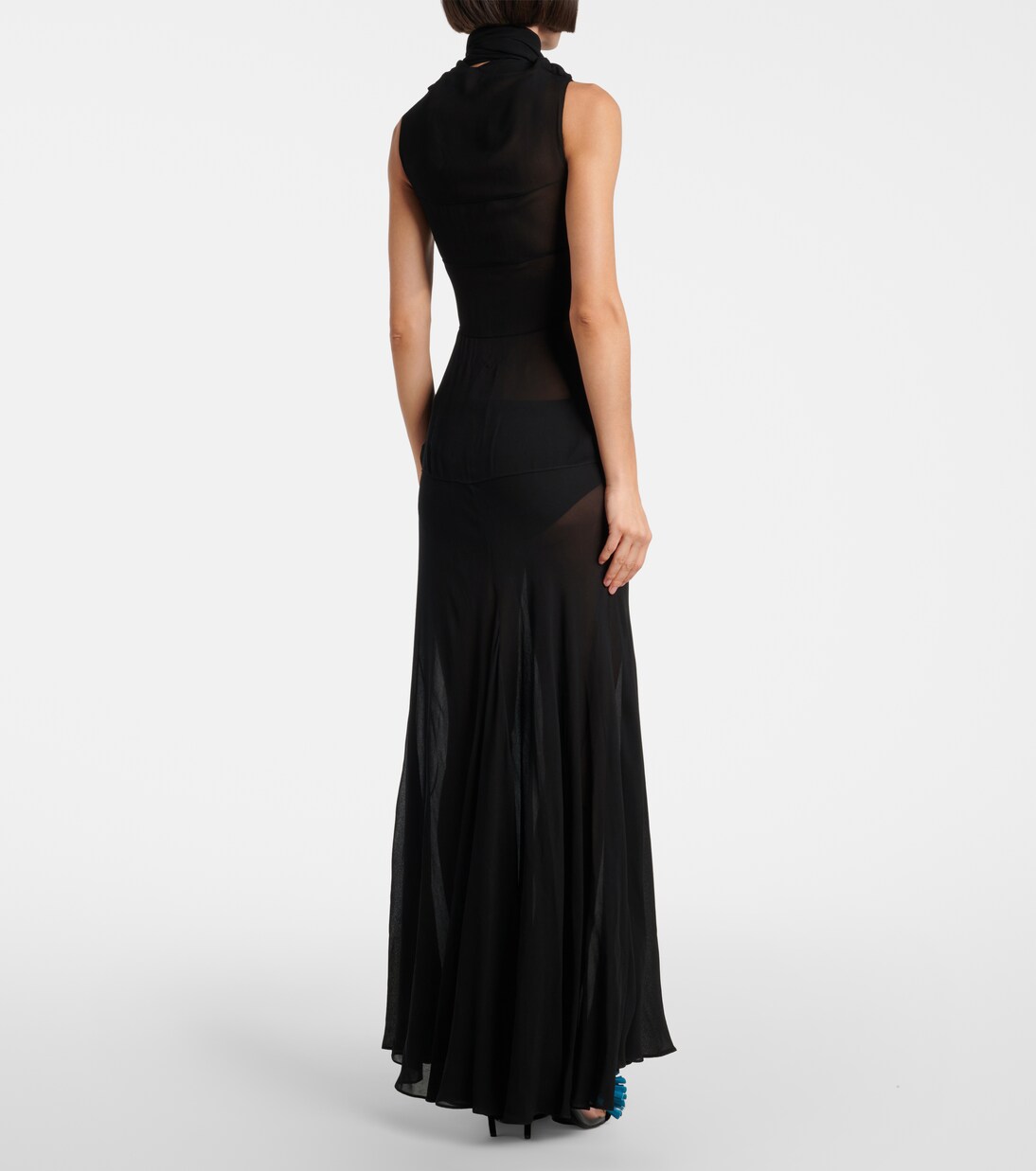 Cutout ruffled jersey gown | Alaïa