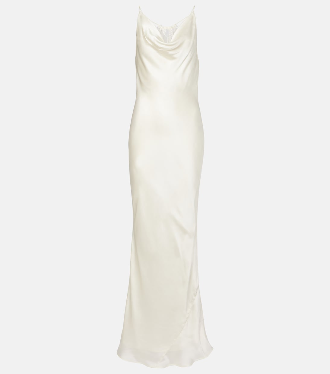 Lace-trimmed silk satin slip dress | Rotate