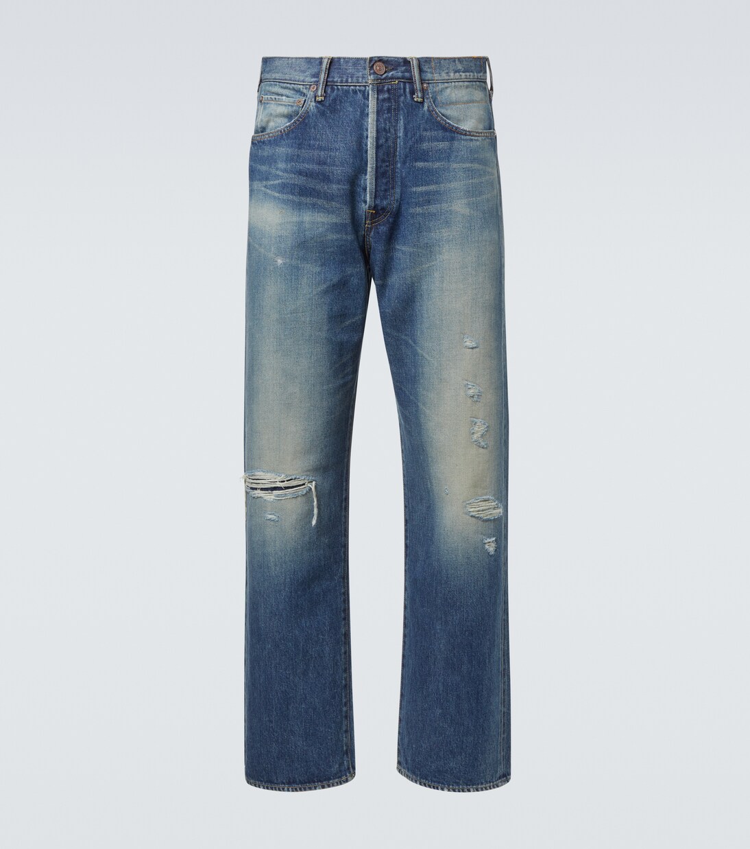 Social Sculpture distressed straight jeans | Visvim