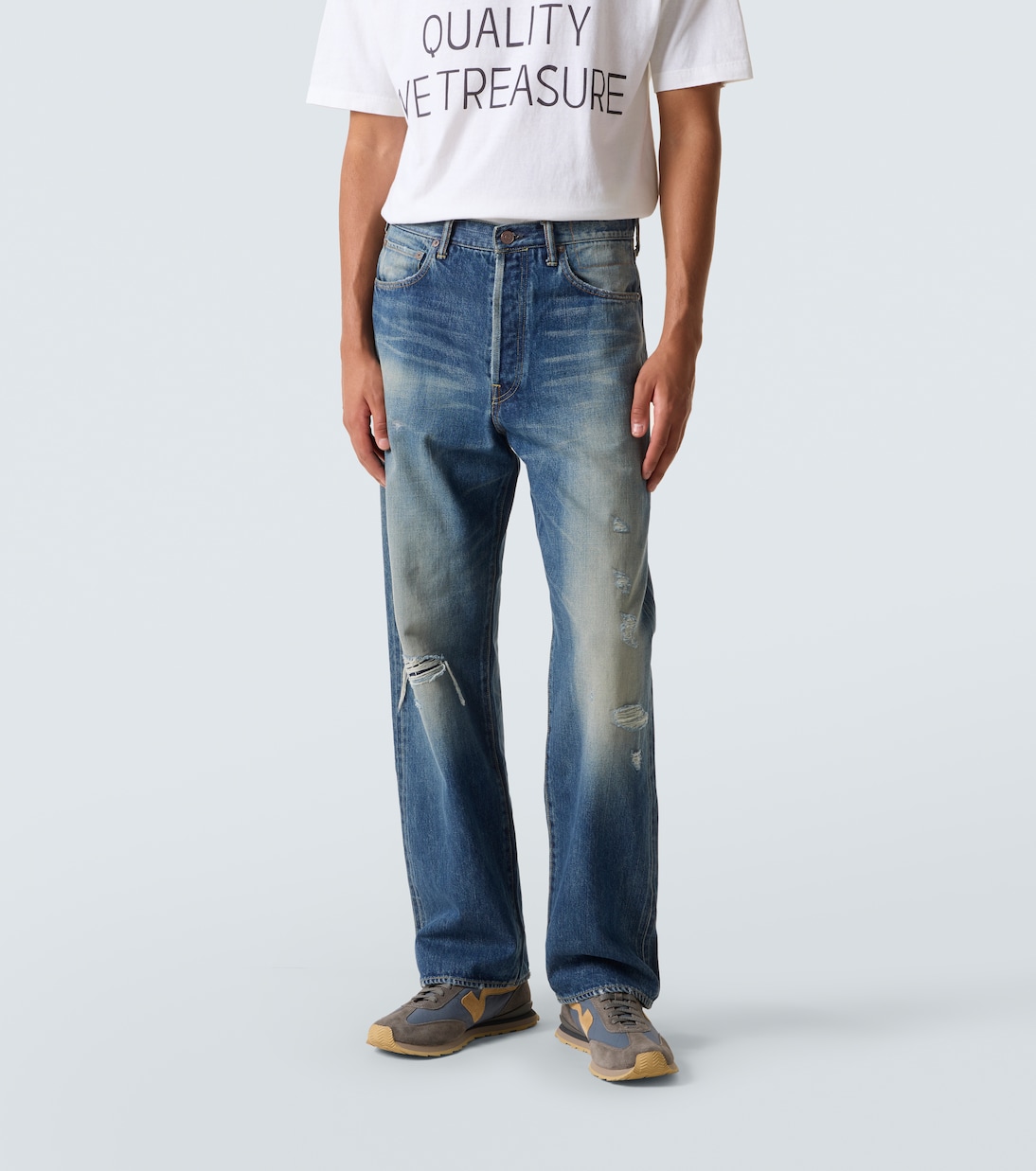 Social Sculpture distressed straight jeans | Visvim