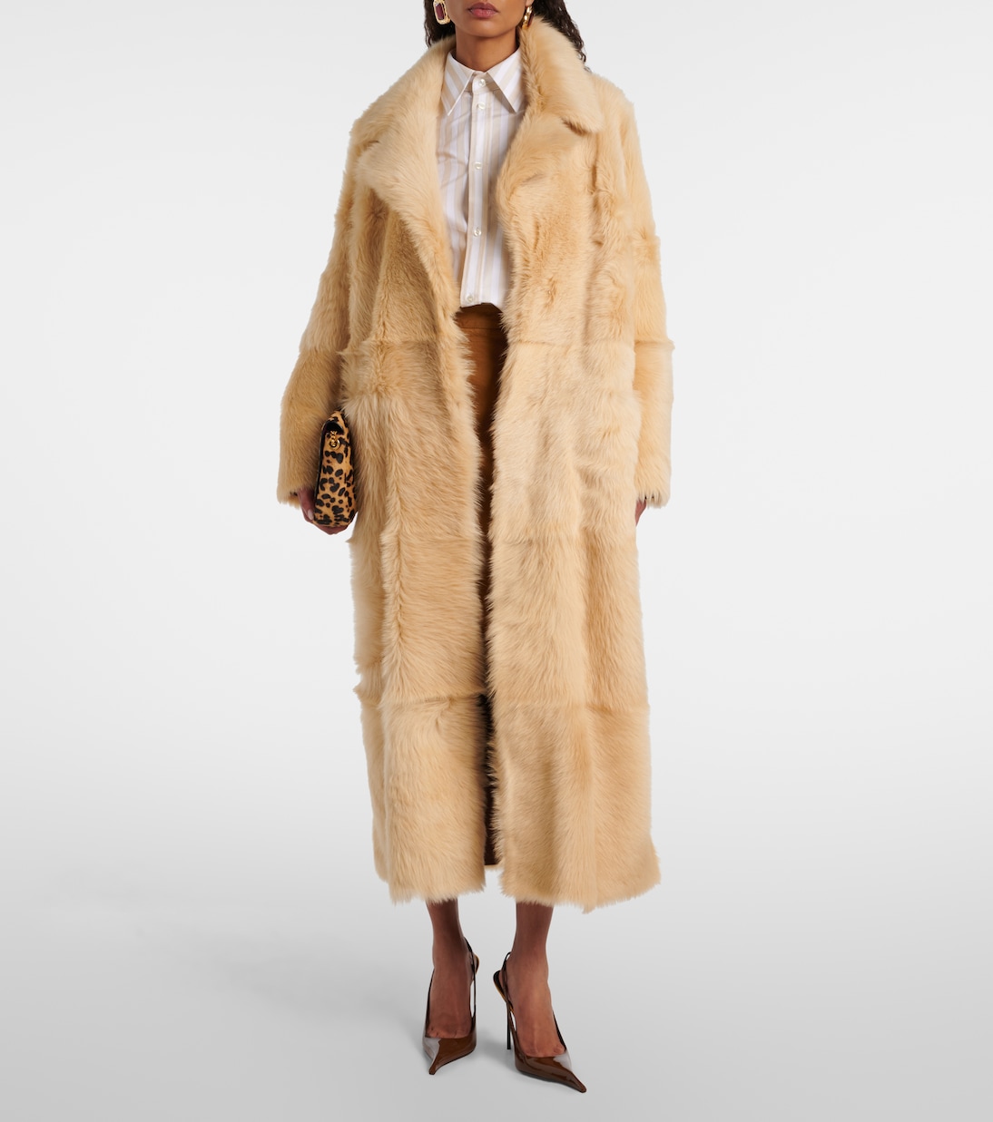 Mantel Evita Long aus Shearling | Nour Hammour