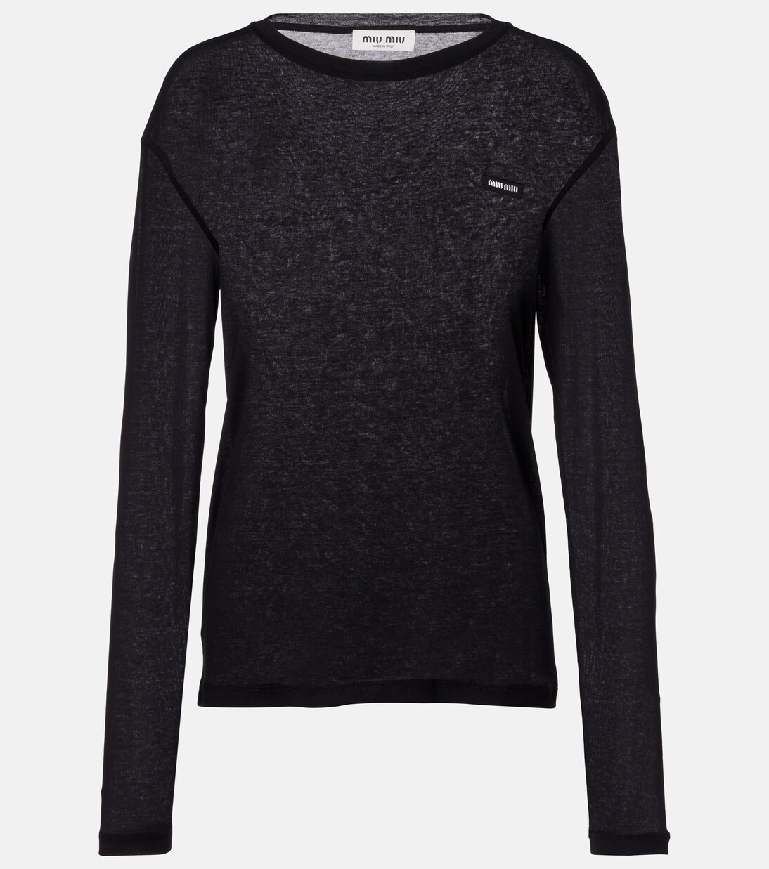 Longsleeve aus Baumwoll-Jersey | Miu Miu