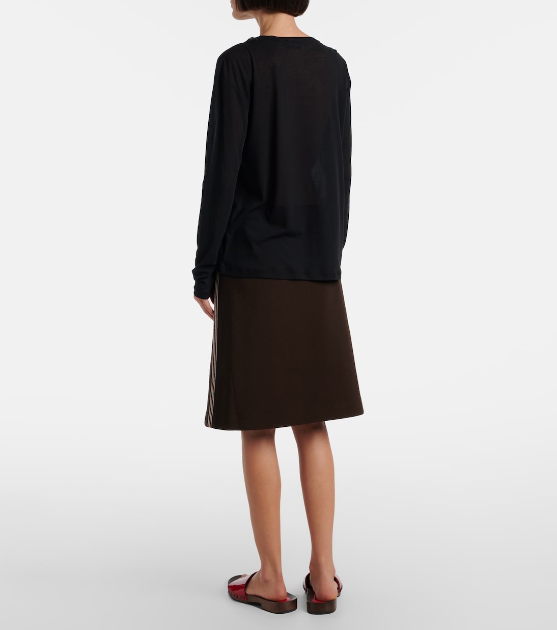 Longsleeve aus Baumwoll-Jersey | Miu Miu