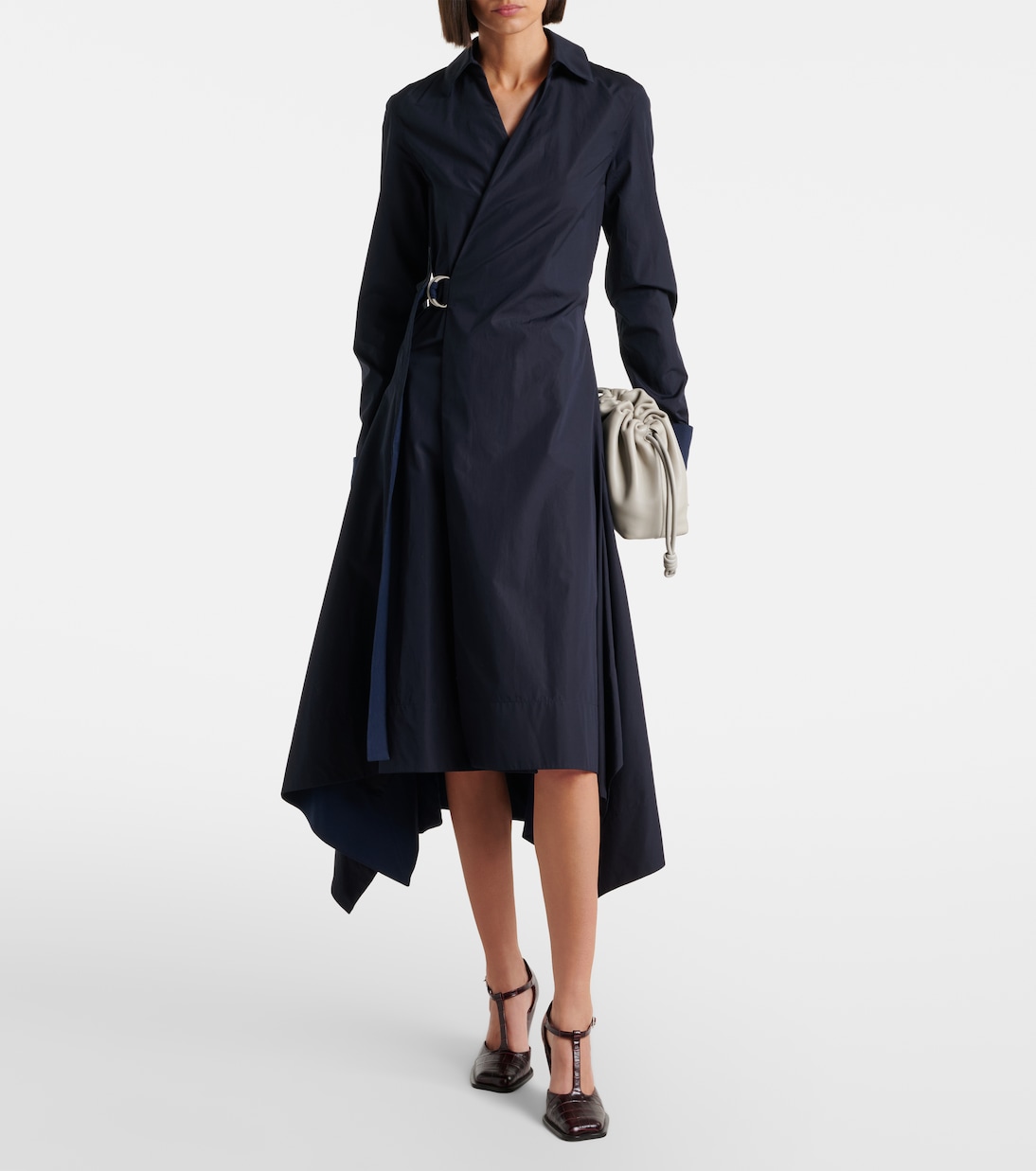 Draped cotton wrap dress | Loewe