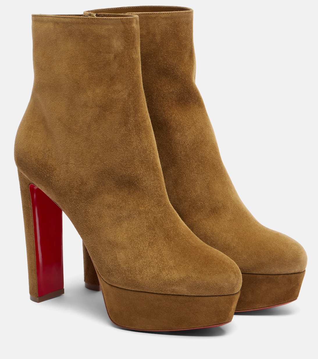 Loo Booty 130 suede platform ankle boots | Christian Louboutin