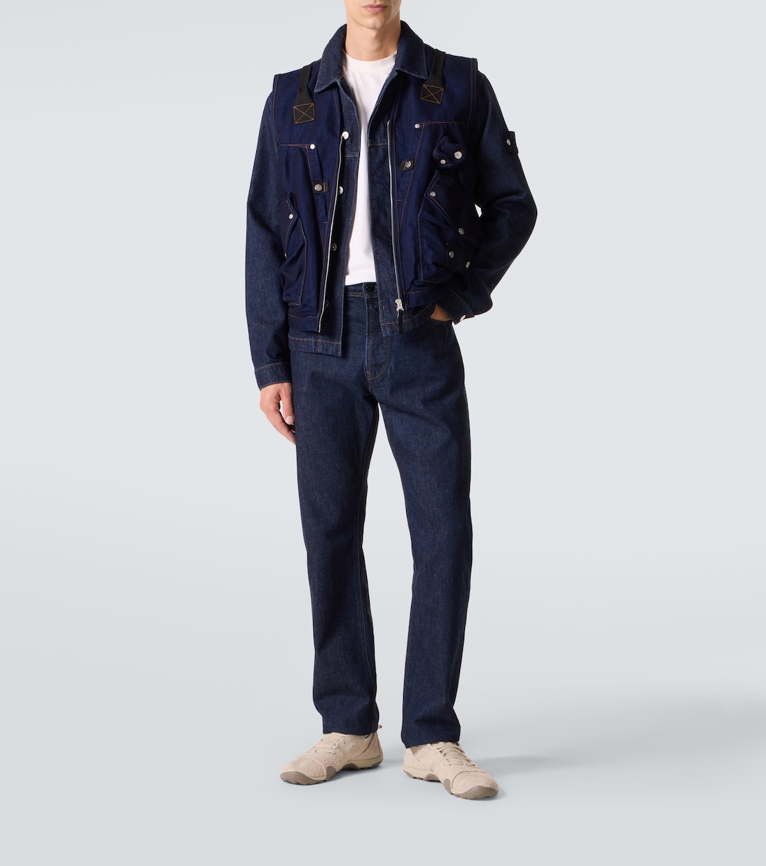 Denim cargo vest | Stone Island