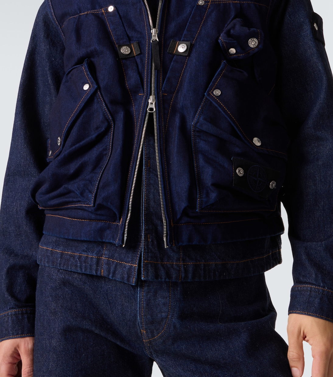 Denim cargo vest | Stone Island