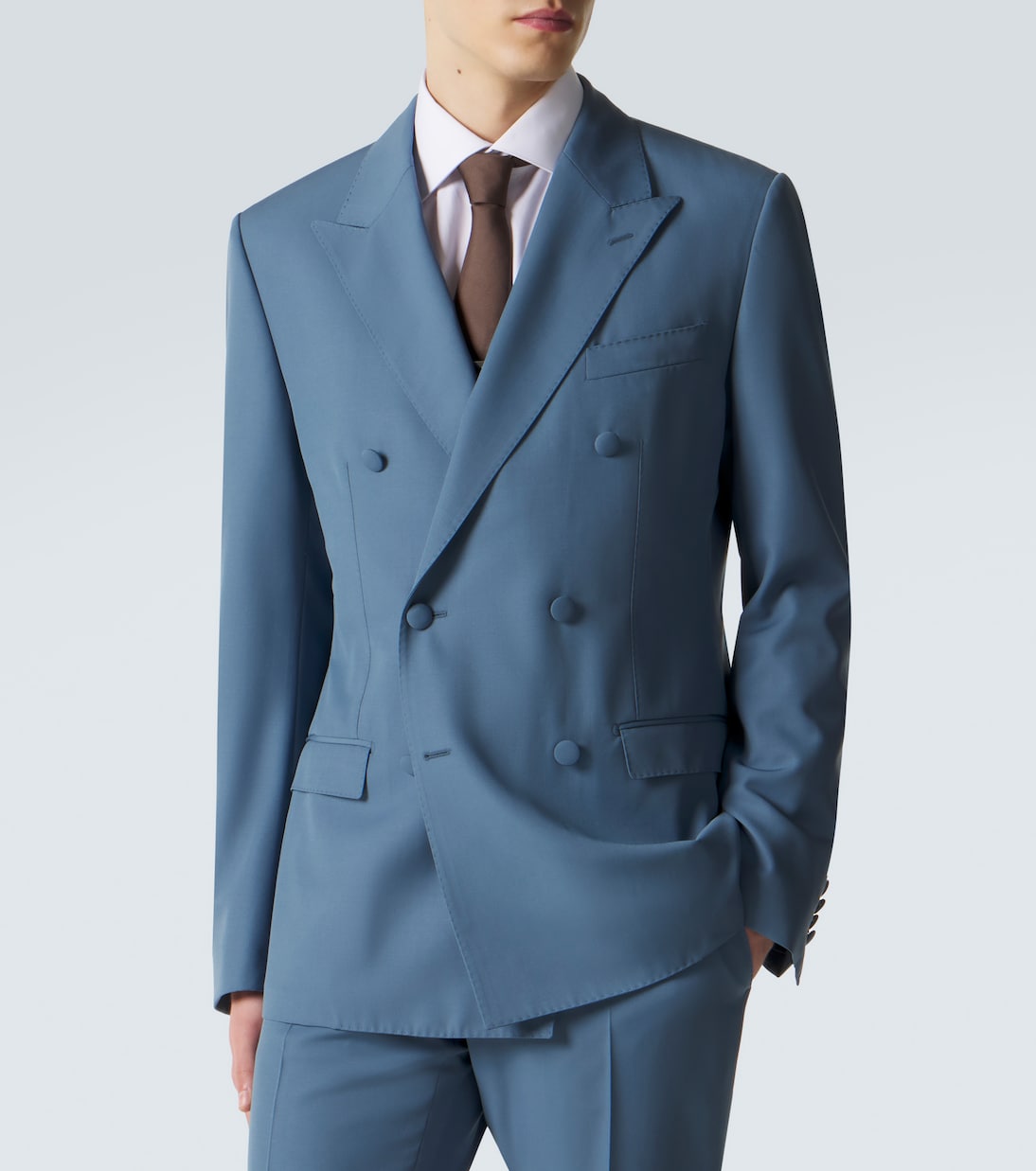 Chaqueta de traje en popelín de lana | Dolce&Gabbana