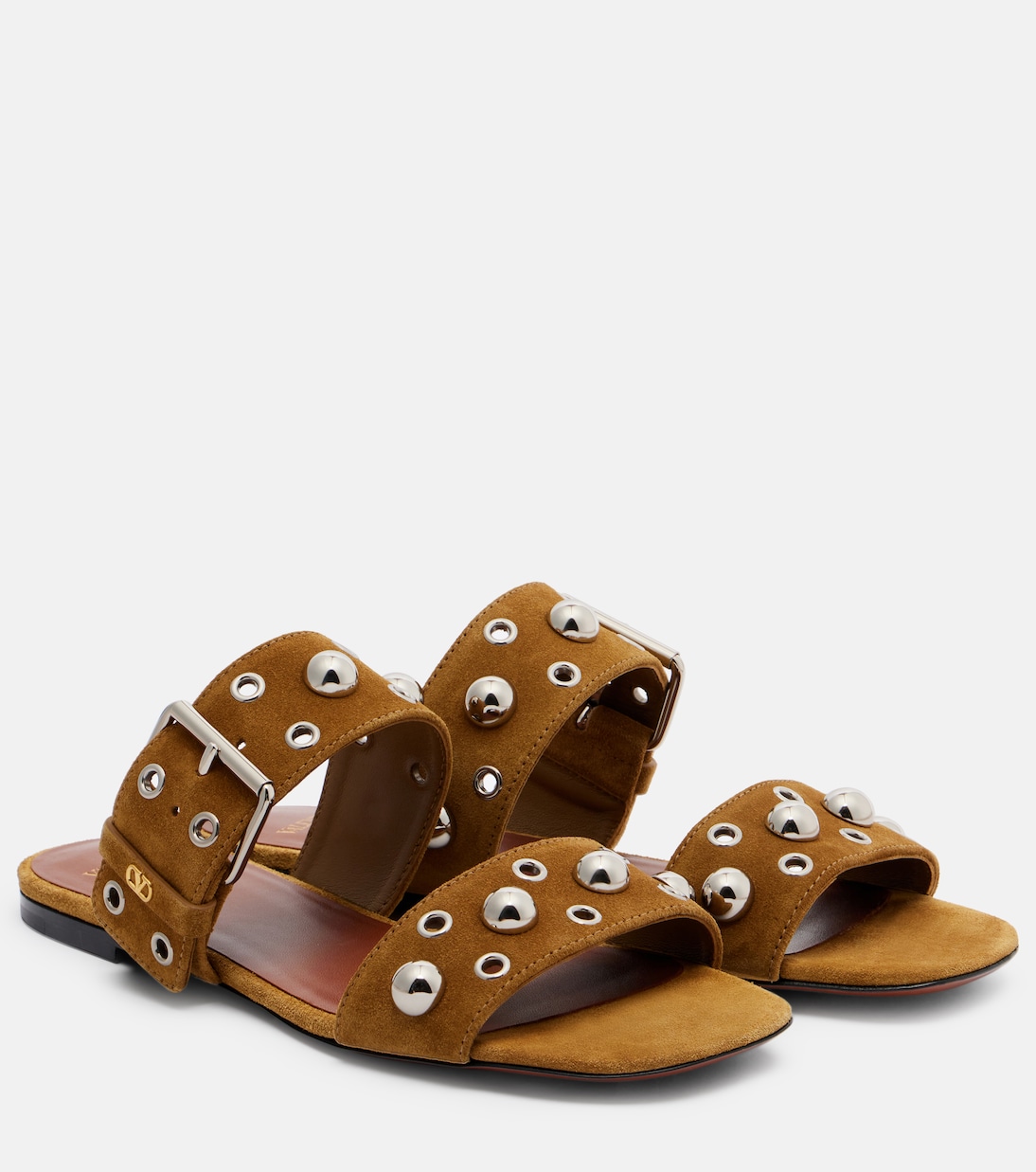 Nellcôte studded suede sandals | Valentino Garavani