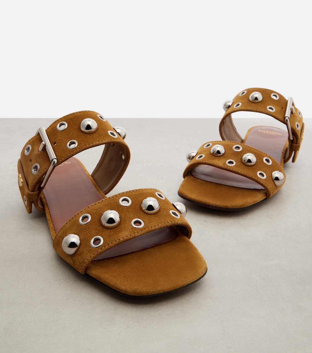 Nellcôte studded suede sandals | Valentino Garavani