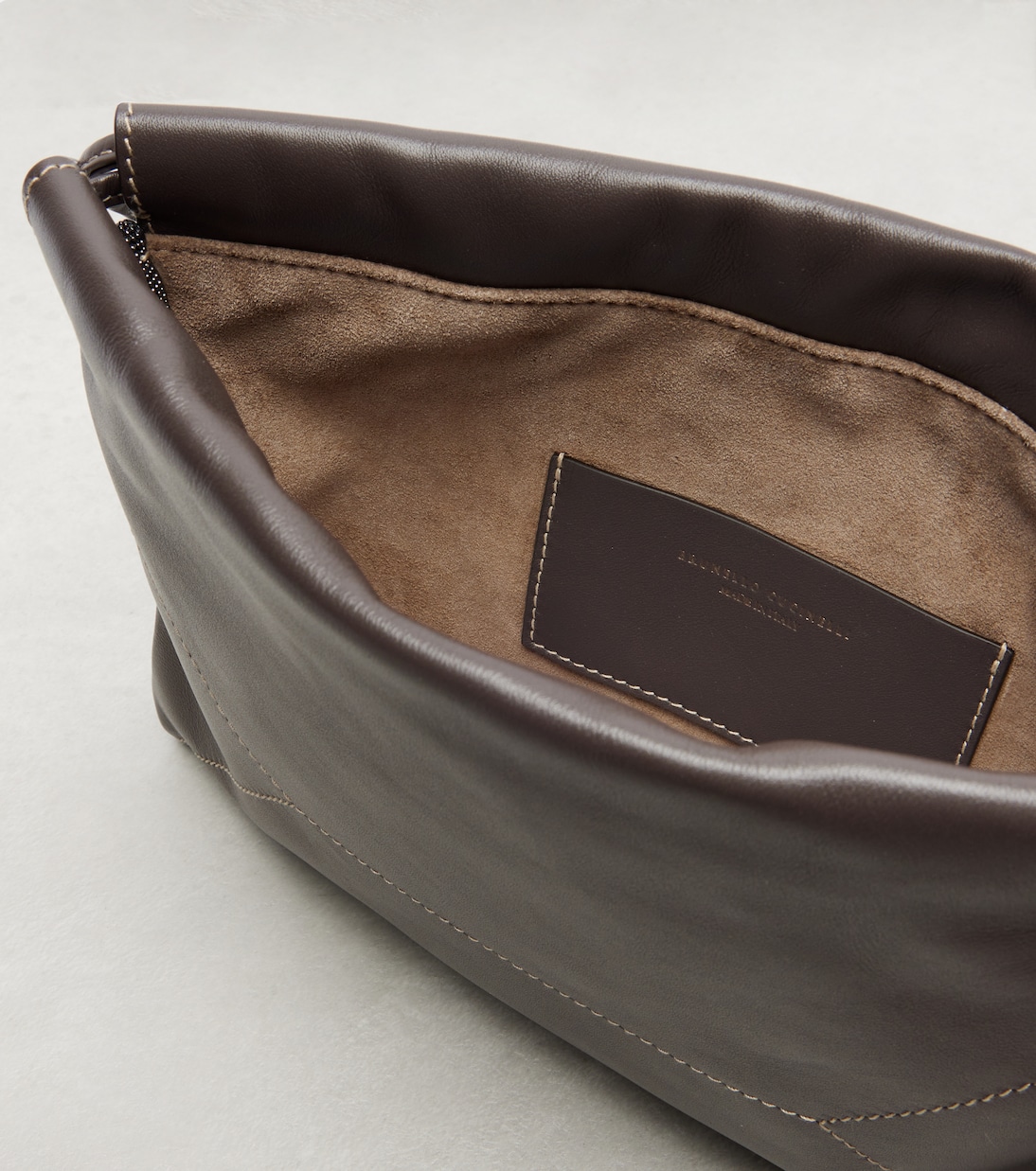 Mini leather crossbody bag | Brunello Cucinelli