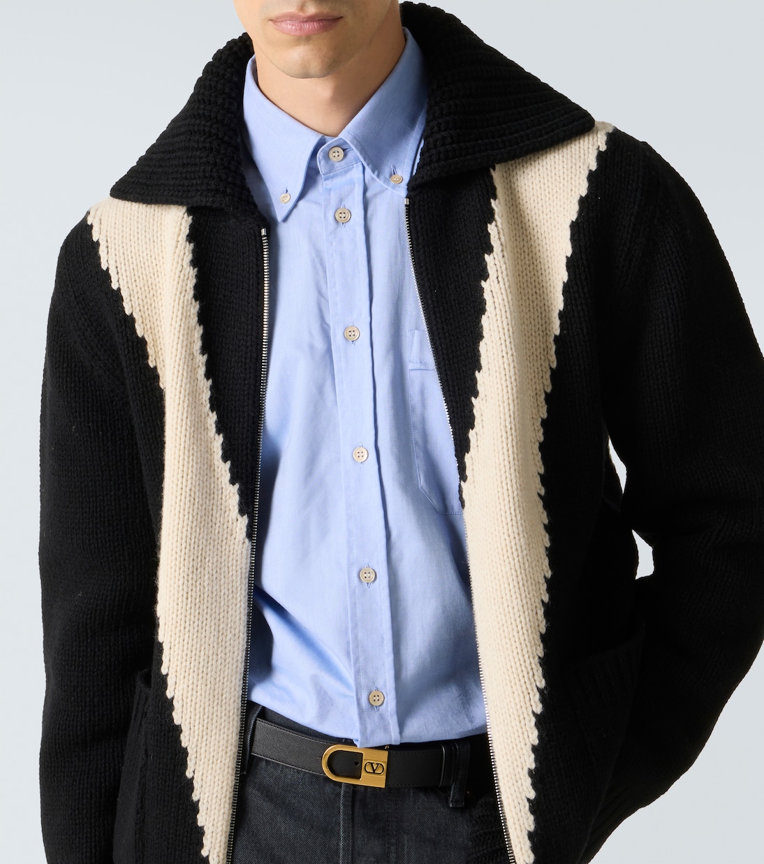 Virgin wool zip-up sweater | Valentino