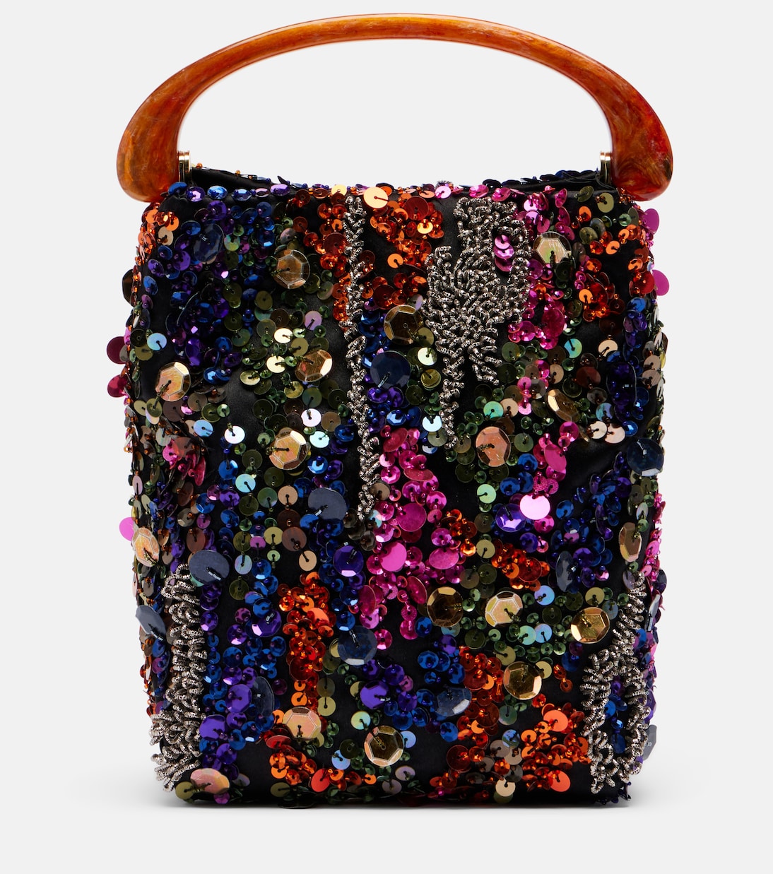 Crisp Small sequined satin top-handle bag | Dries Van Noten