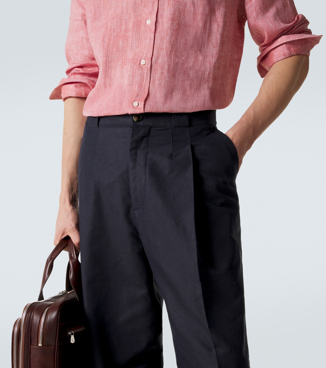 Hose Panama aus Baumwolle und Leinen | Brunello Cucinelli