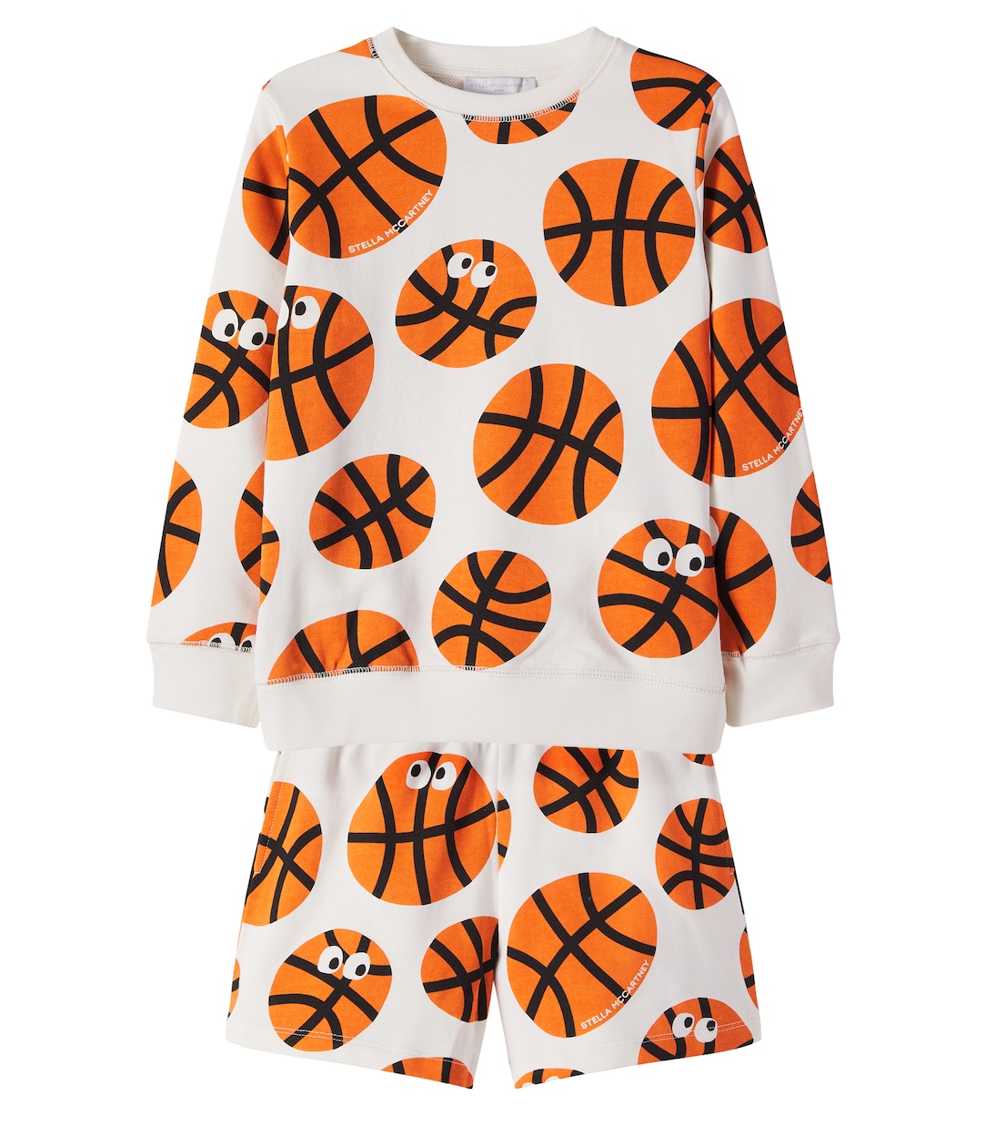 Printed cotton sweatshirt and shorts set | Stella McCartney Kids