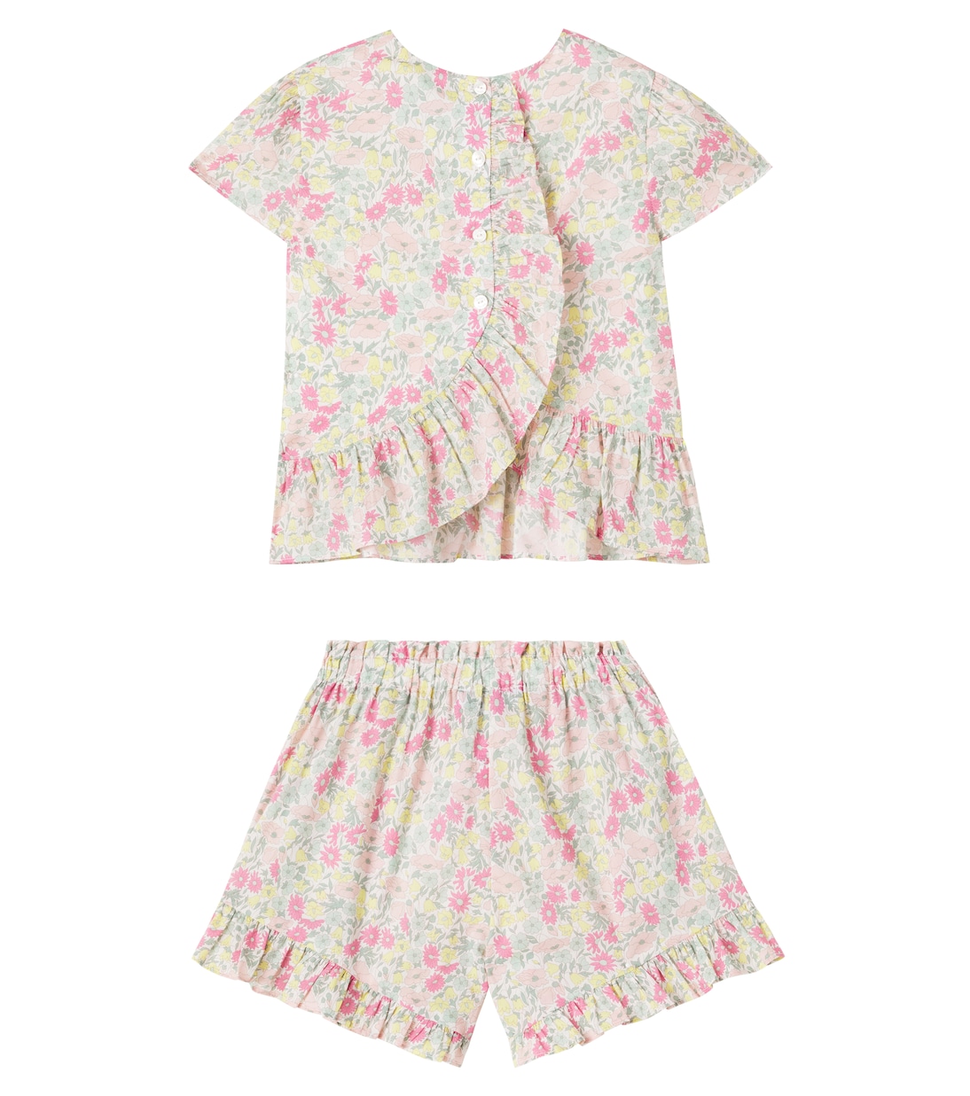 Floral cotton top and shorts set | Tartine et Chocolat